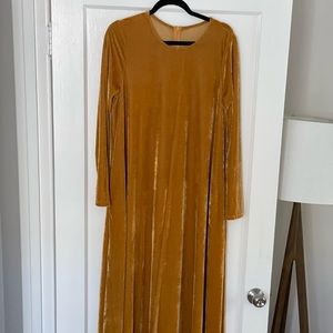 Velvet Marigold Maxi Dress
